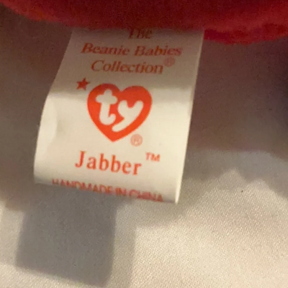 Ty Retired Beanie Baby Jabber Multicolor Parrot Plush - Rare & Collectible - Picture 6 of 10